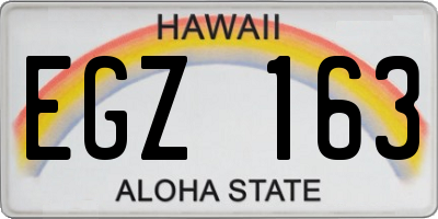HI license plate EGZ163