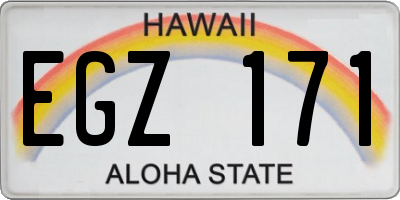 HI license plate EGZ171