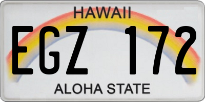 HI license plate EGZ172