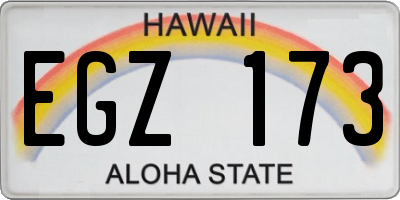 HI license plate EGZ173