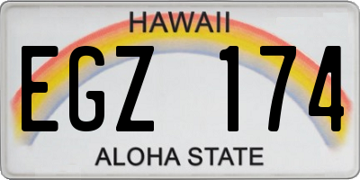 HI license plate EGZ174