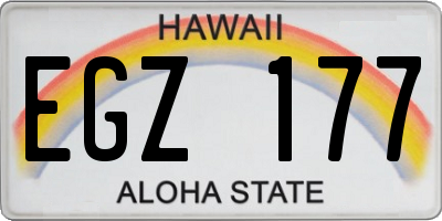 HI license plate EGZ177