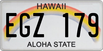 HI license plate EGZ179