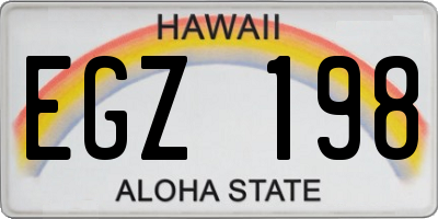 HI license plate EGZ198
