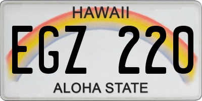 HI license plate EGZ220