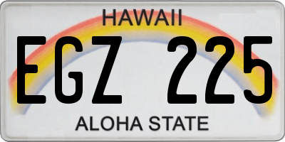 HI license plate EGZ225