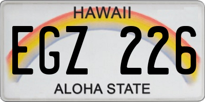 HI license plate EGZ226