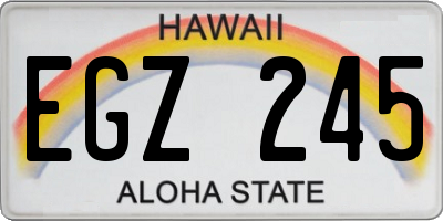 HI license plate EGZ245