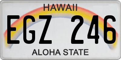 HI license plate EGZ246