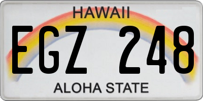 HI license plate EGZ248