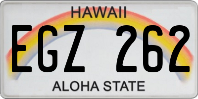 HI license plate EGZ262