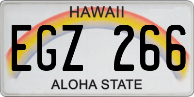 HI license plate EGZ266