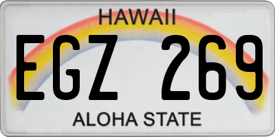 HI license plate EGZ269