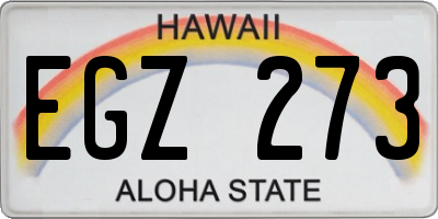 HI license plate EGZ273