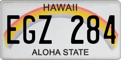 HI license plate EGZ284