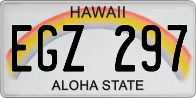 HI license plate EGZ297