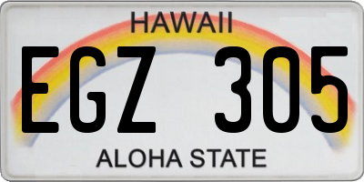 HI license plate EGZ305
