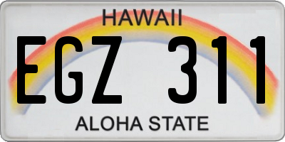 HI license plate EGZ311