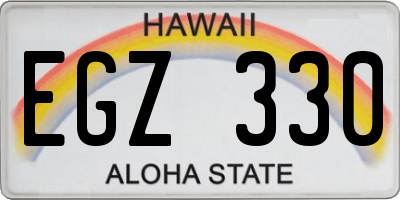 HI license plate EGZ330