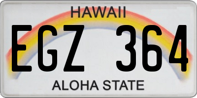 HI license plate EGZ364