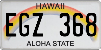 HI license plate EGZ368