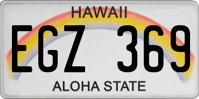 HI license plate EGZ369