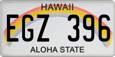 HI license plate EGZ396