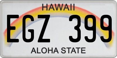 HI license plate EGZ399
