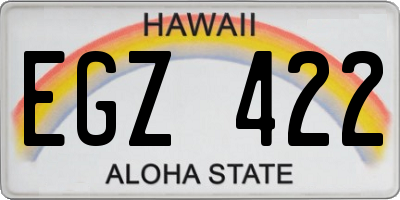 HI license plate EGZ422