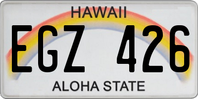 HI license plate EGZ426