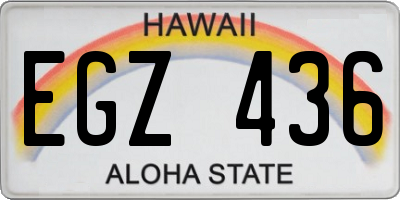 HI license plate EGZ436