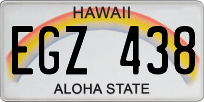 HI license plate EGZ438
