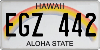 HI license plate EGZ442