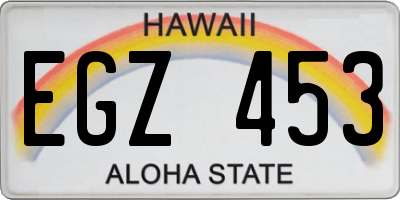 HI license plate EGZ453