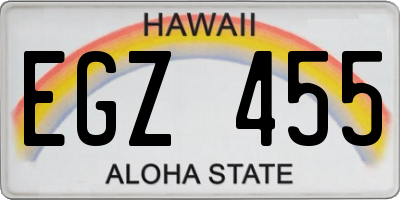 HI license plate EGZ455
