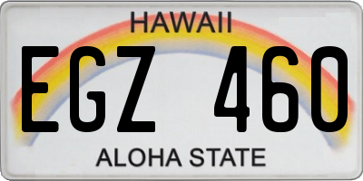 HI license plate EGZ460