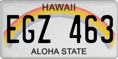 HI license plate EGZ463