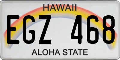 HI license plate EGZ468