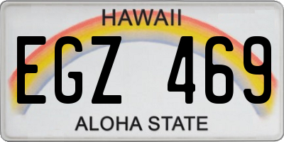 HI license plate EGZ469
