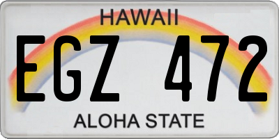 HI license plate EGZ472