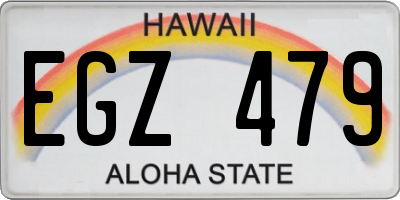 HI license plate EGZ479