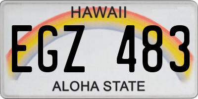 HI license plate EGZ483