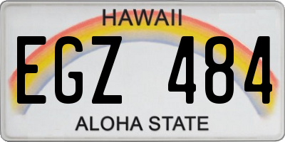 HI license plate EGZ484