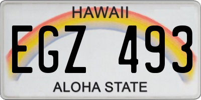 HI license plate EGZ493