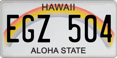HI license plate EGZ504