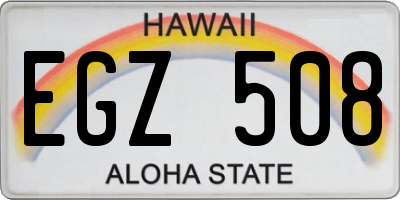 HI license plate EGZ508