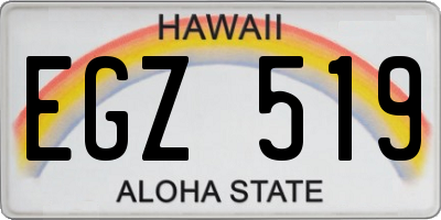 HI license plate EGZ519