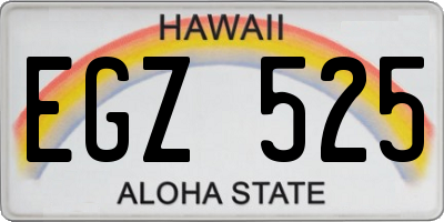 HI license plate EGZ525