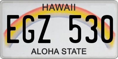 HI license plate EGZ530