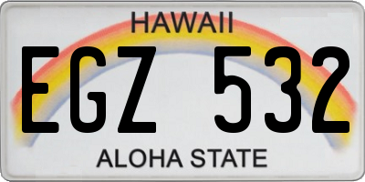 HI license plate EGZ532
